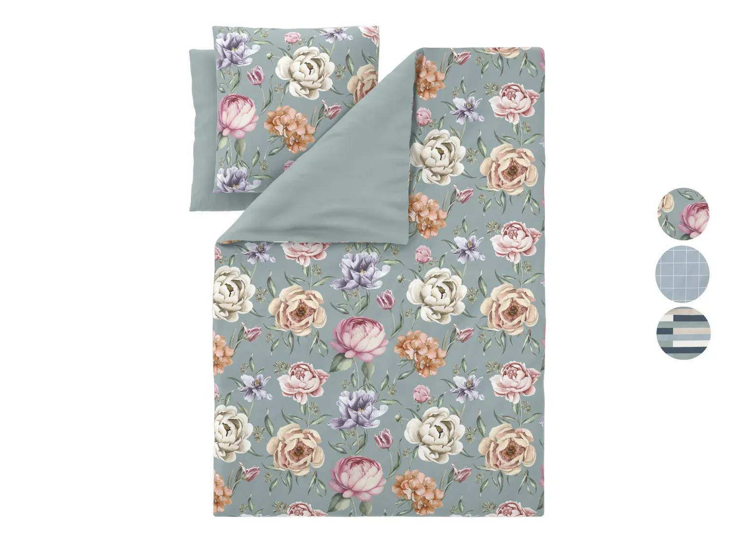 LIVARNO Parure de lit double face en satin microfibre, 260 x 240 cm