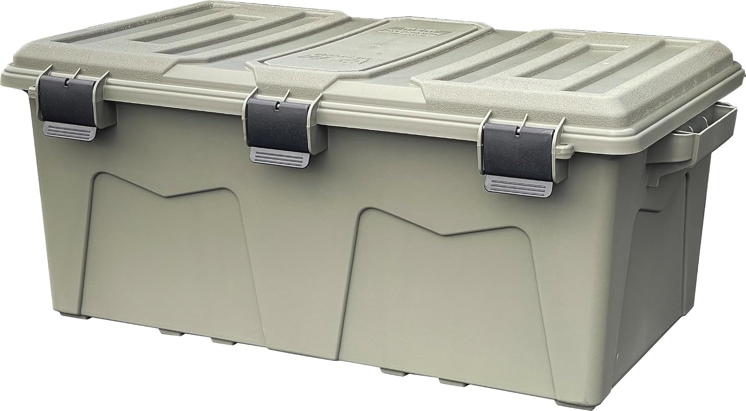 MTM ACRG18 Gear Crate Utility Box, Water Resistant Gear Dry Storage Box for the Field, Lockable Dry Storage Case, 52 Quart, Stackable, Secures Hunting and Shooting Gear, 101 Uses, USA Made, Army Green