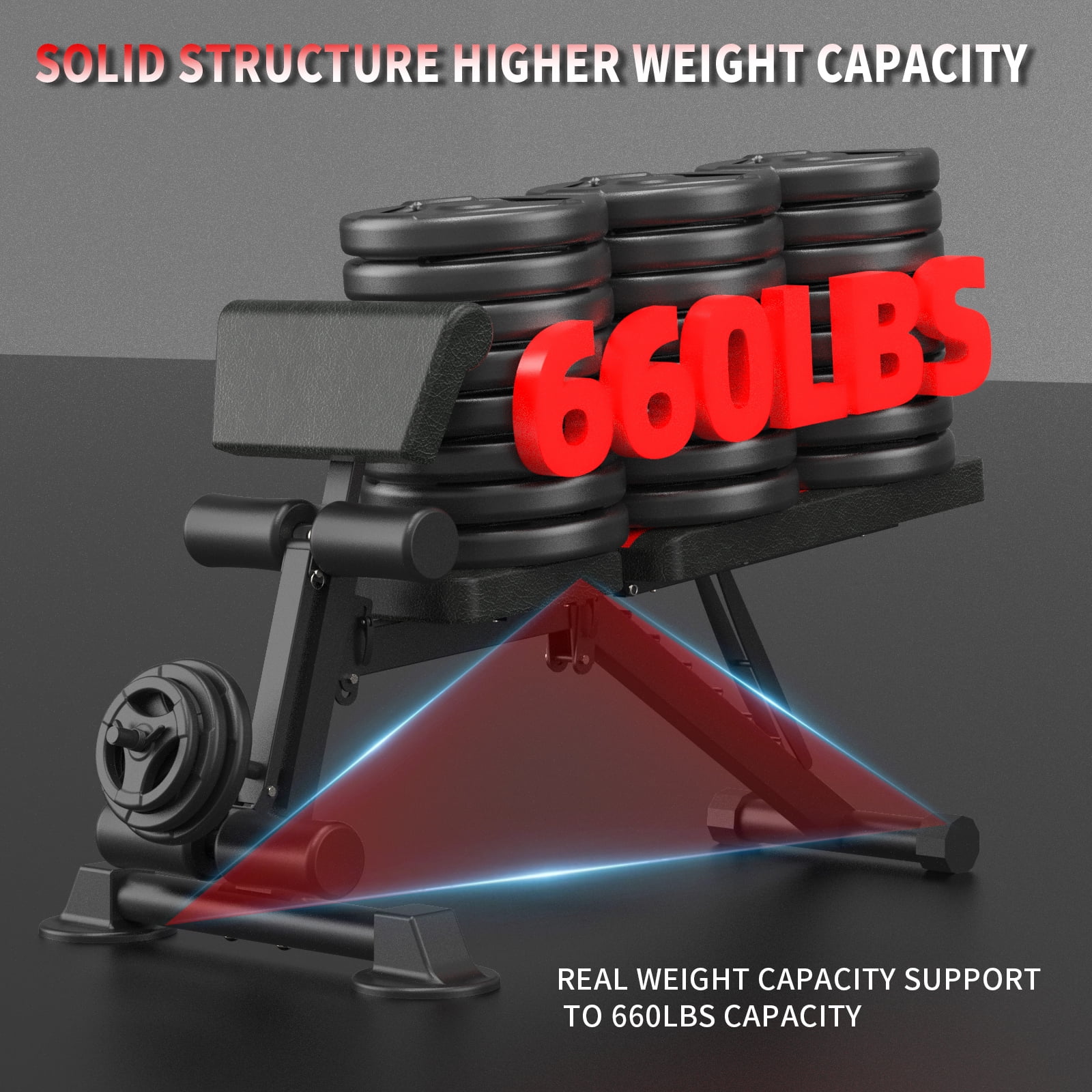 Adjustable Weight Bench, Exercise Dumbbells Bench for Full Body Workout,Foldable Workout Bench for Home Gym Maximum Weight 660 Lbs - Image 6