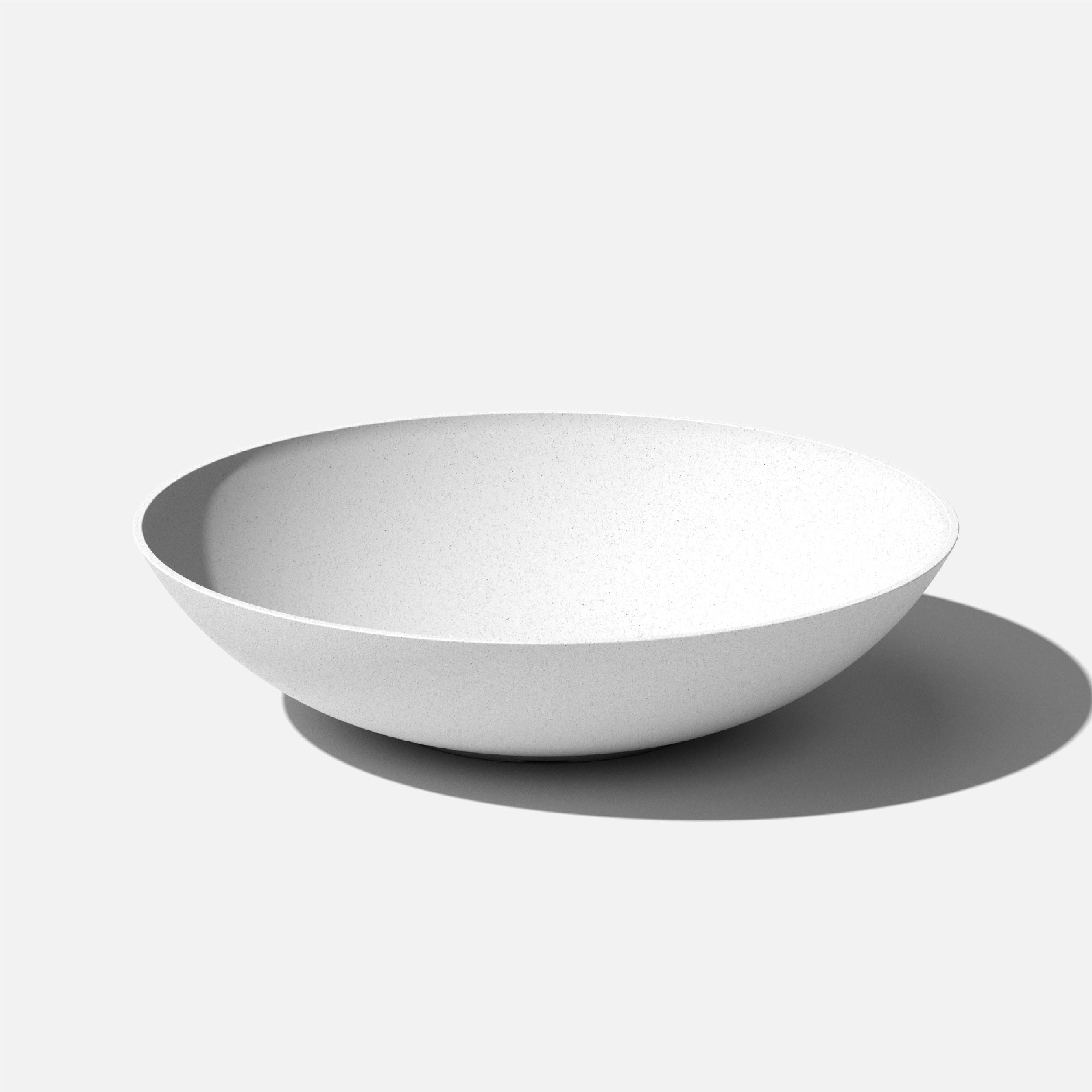 Veradek Mason Series Lane Bowl 32 inch Plastic-Stone Planter - White