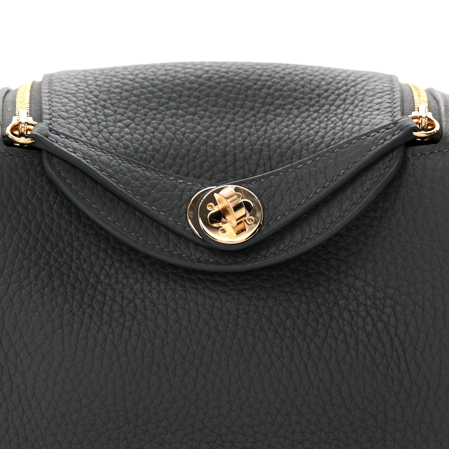 Taurillon Clemence Mini Lindy 20 Gris Misty