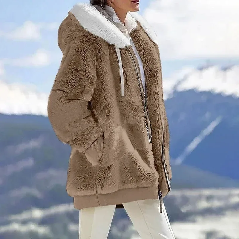 Aléana | La veste d’hiver élégante et chaude avec capuche et fermeture éclair