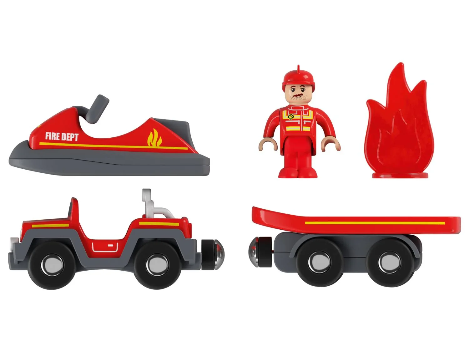 Playtive Set de figurines d'intervention ferrovire