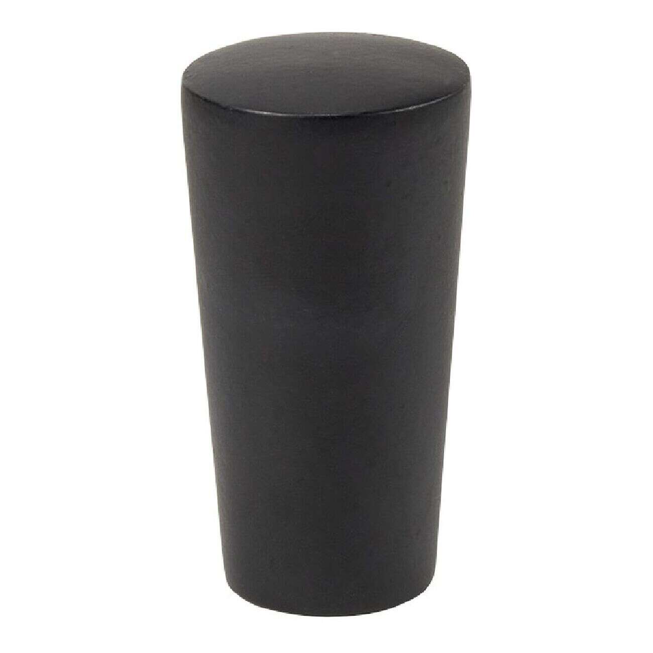 Embout tringle à rideau Ø16 mm métal forme cylindre noir mat x2