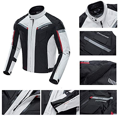 Motorcycle Jacket for Men with Removable CE Armor All Season