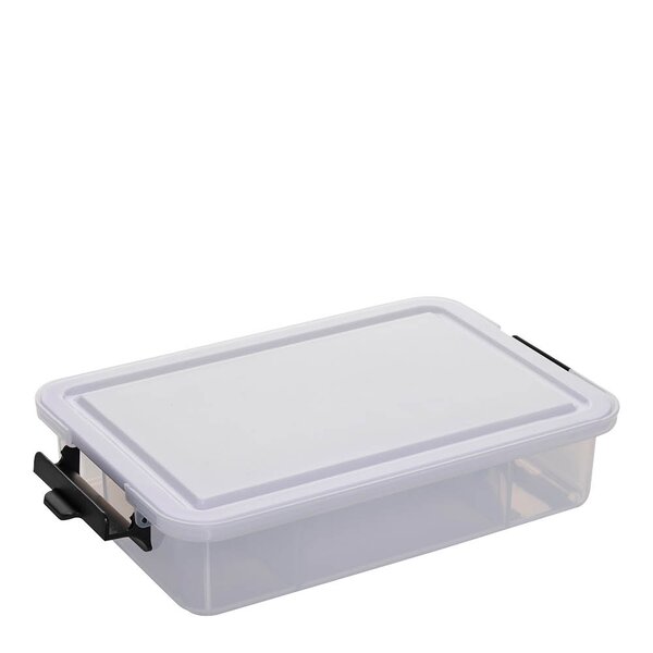 Snacklebox med 7 rom og plastbrett 20x33 cm hvit