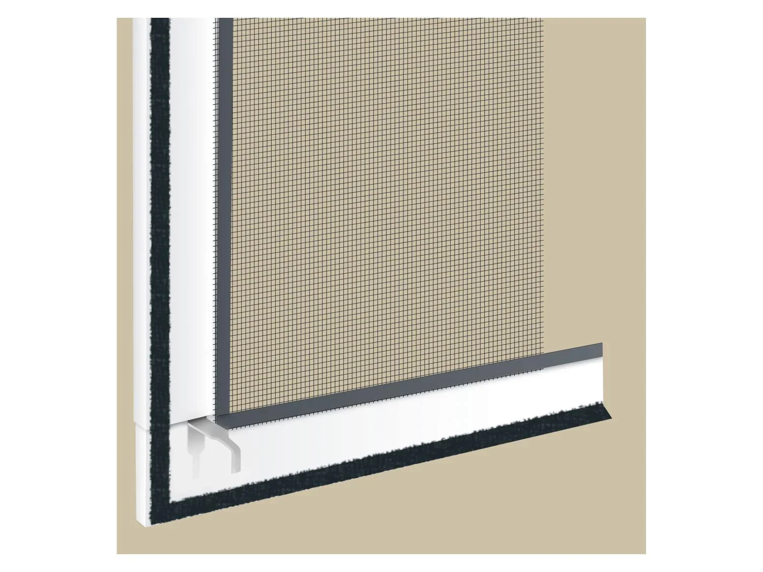 LIVARNO Moustiquaire de fentre en aluminium, 100 x 120 cm