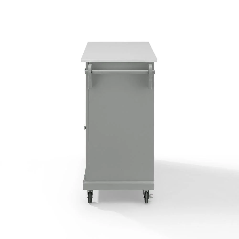 Crosley Full Size Kitchen Cart - Finish:gray, Style:granite Top/White