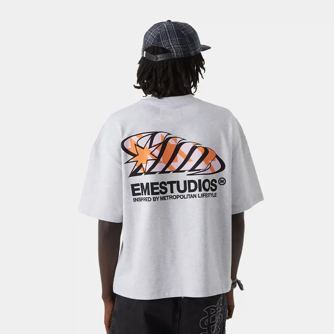 Houndstooh Grey Oversized Tee