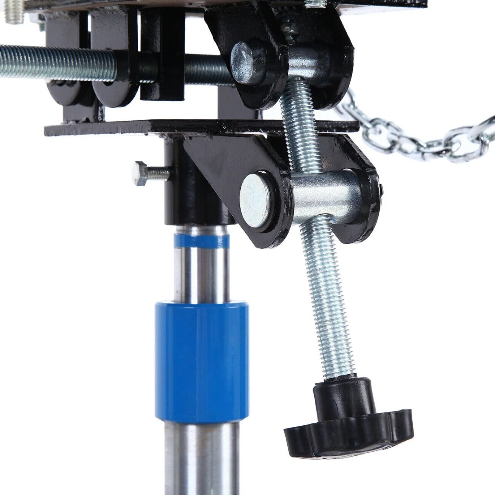Cric hydraulique vertical de transmission automobile de 750 kg (1660 livres) avec pédale de roue pivotante à 360°, bleu, 84-178 cm (33-70 pouces) (0,75 tonne)