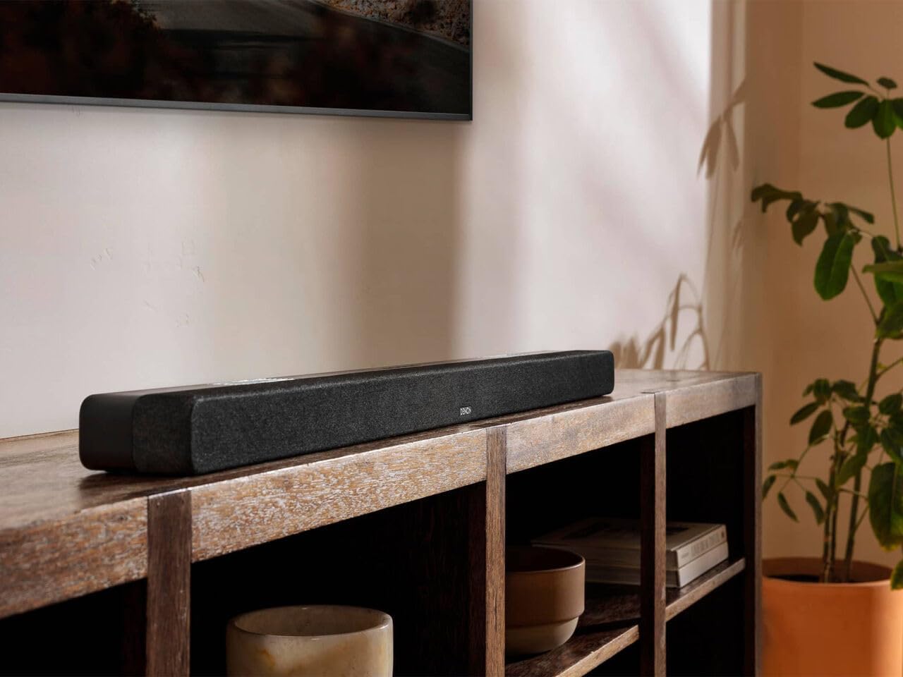 Denon DHT-S517 TV Sound Bar with Subwoofer  3D Surround Sound  Dolby Atmos  Wireless Subwoofer  HDMI eARC  Wireless Music Streaming via Bluetooth  Quick Setup  Wall-Mountable