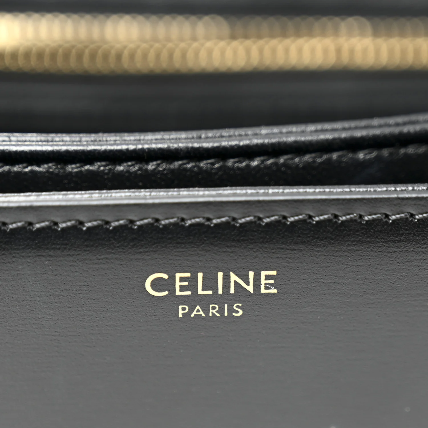 Shiny Calfskin Medium Triomphe Black