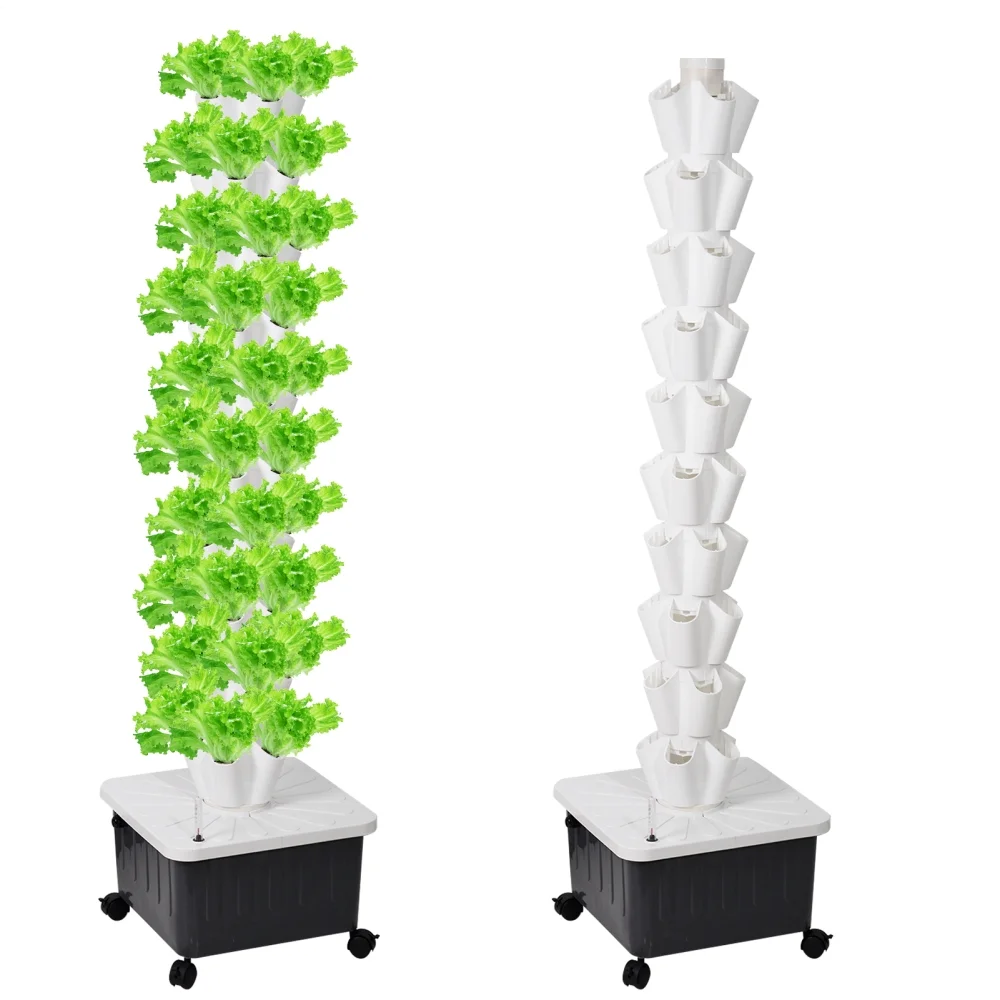 Hydroponic Growing System Tower | Vertical Vegetable Planting Towers | 10-Layer 50 Slots, Hydroponic Growing Kit forHydroponics Towers Garden,Suitable for Balconies, Courtyards, Roofs - Image 6
