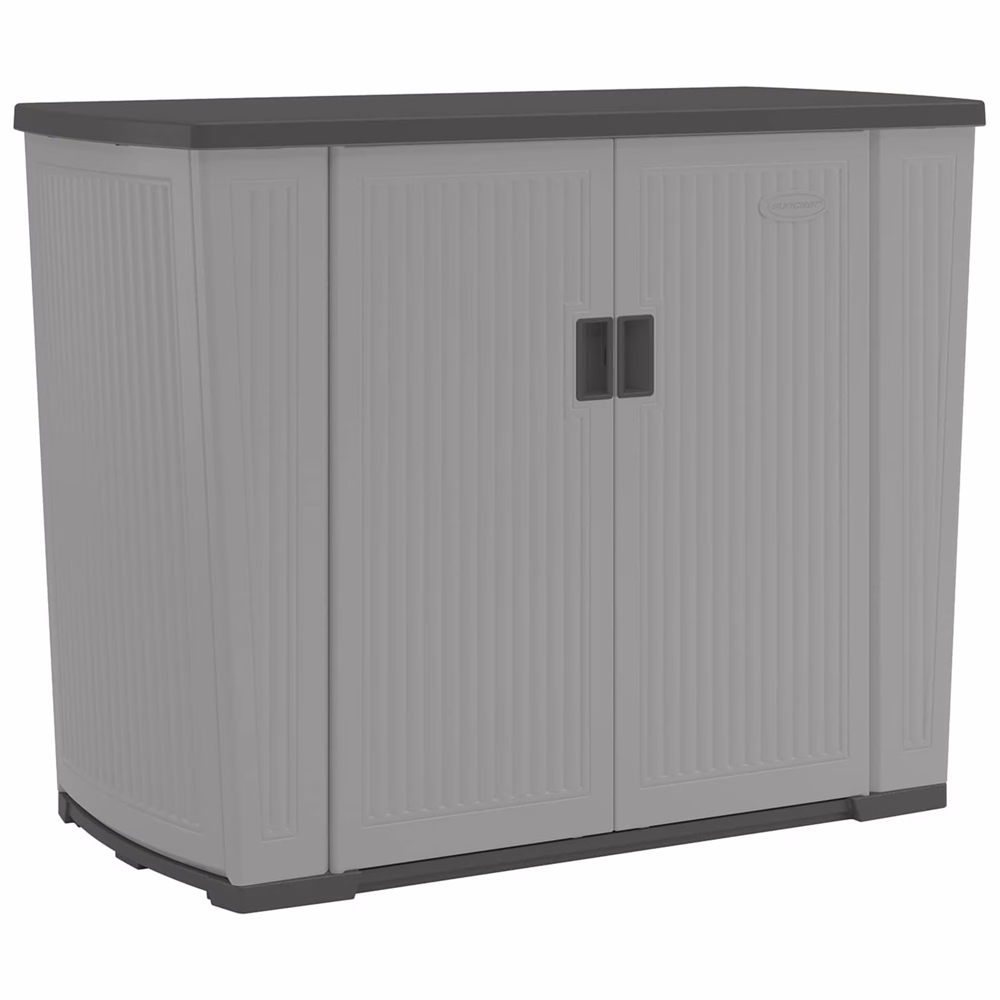 Suncast Backyard Oasis 130 Gallon Outdoor Storage Basic Unit, Dove Gray