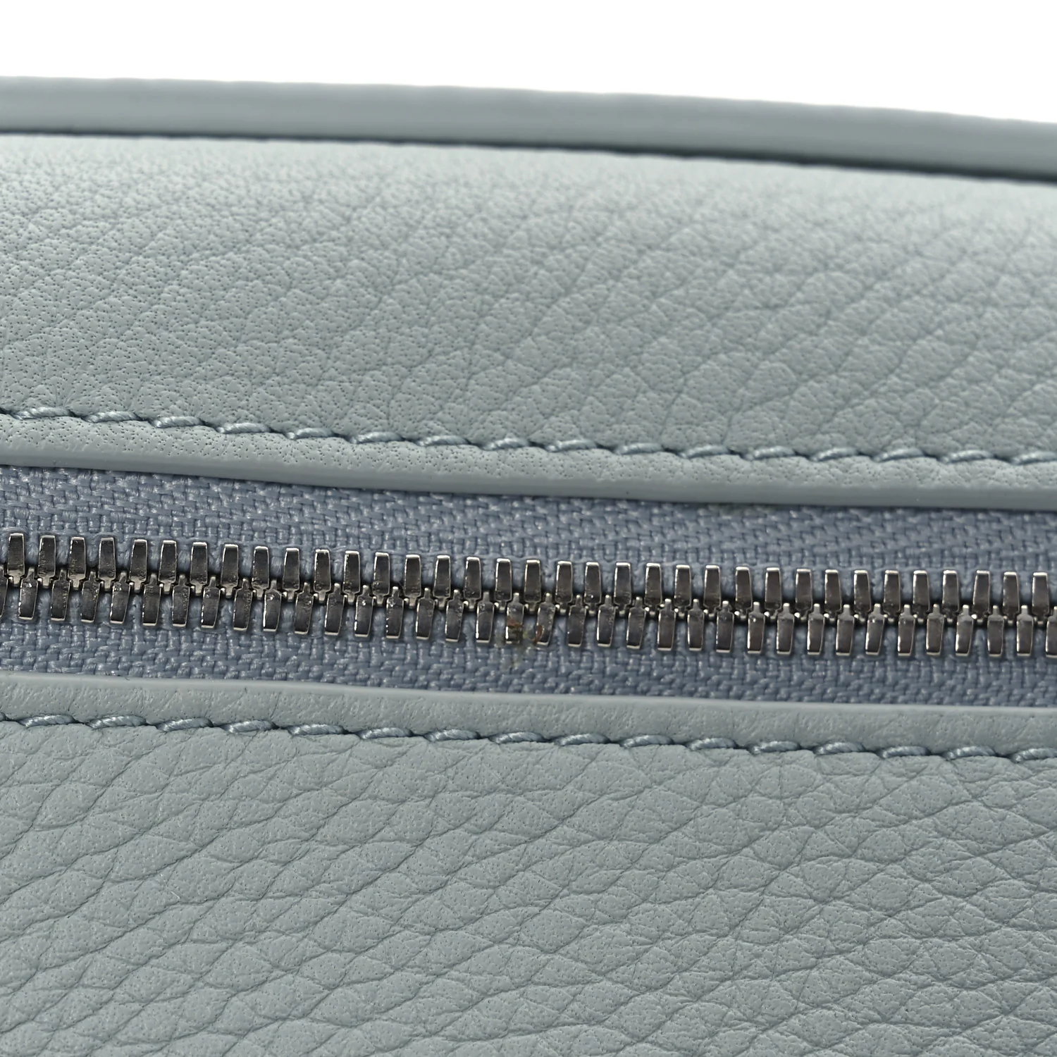 Grained Calfskin Extra Pocket Mini Pouch Minty Breeze