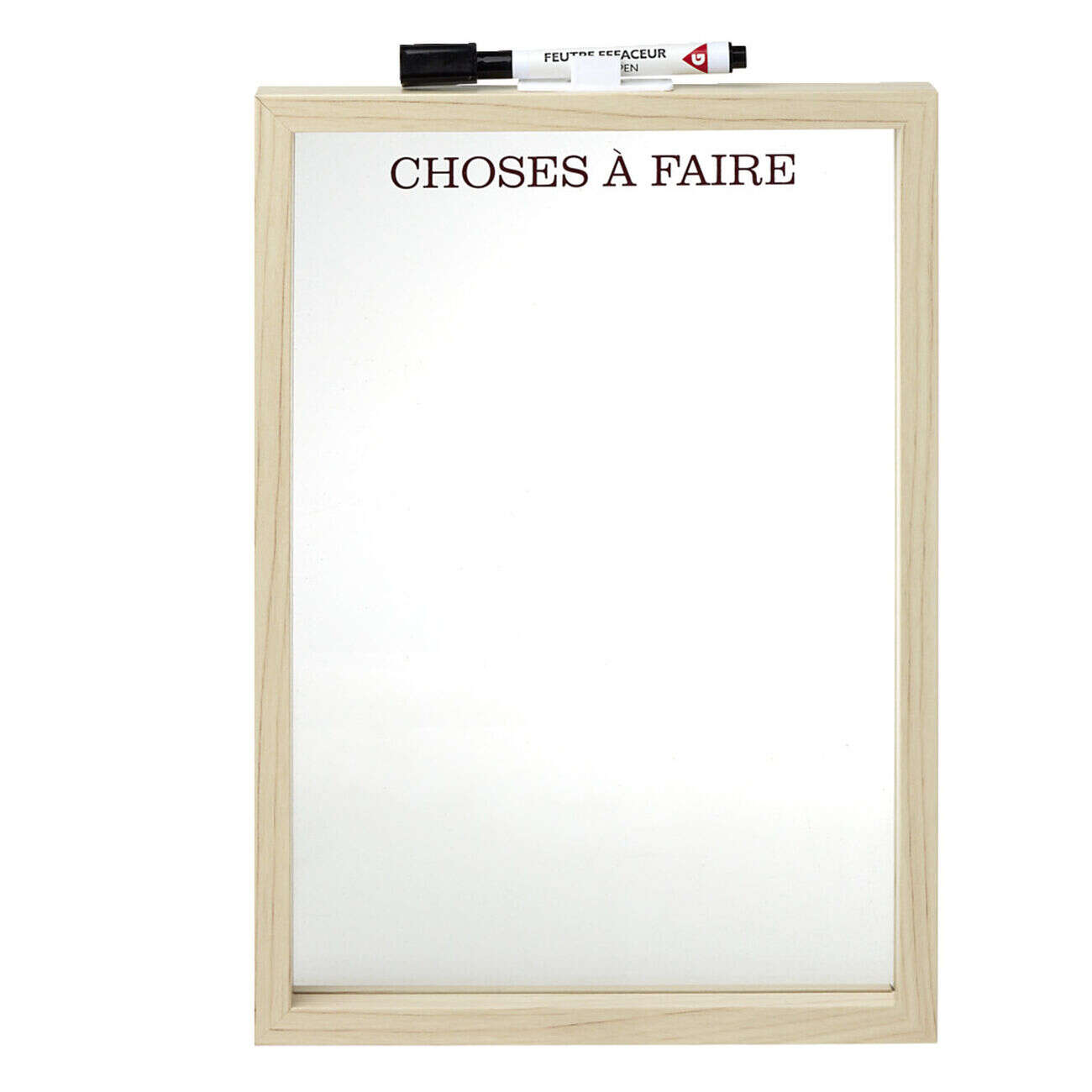 Tableau mémo 21x29,5cm avec feutre-effaceur x1