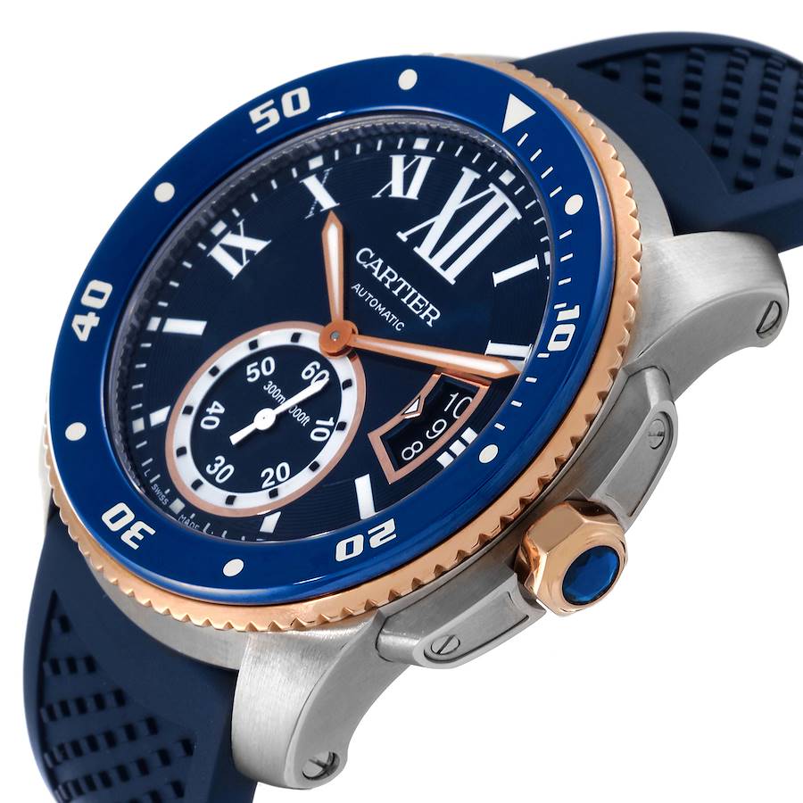 [Super Clone]CALIBRE ROSE GOLD MIX BLUE 42mm