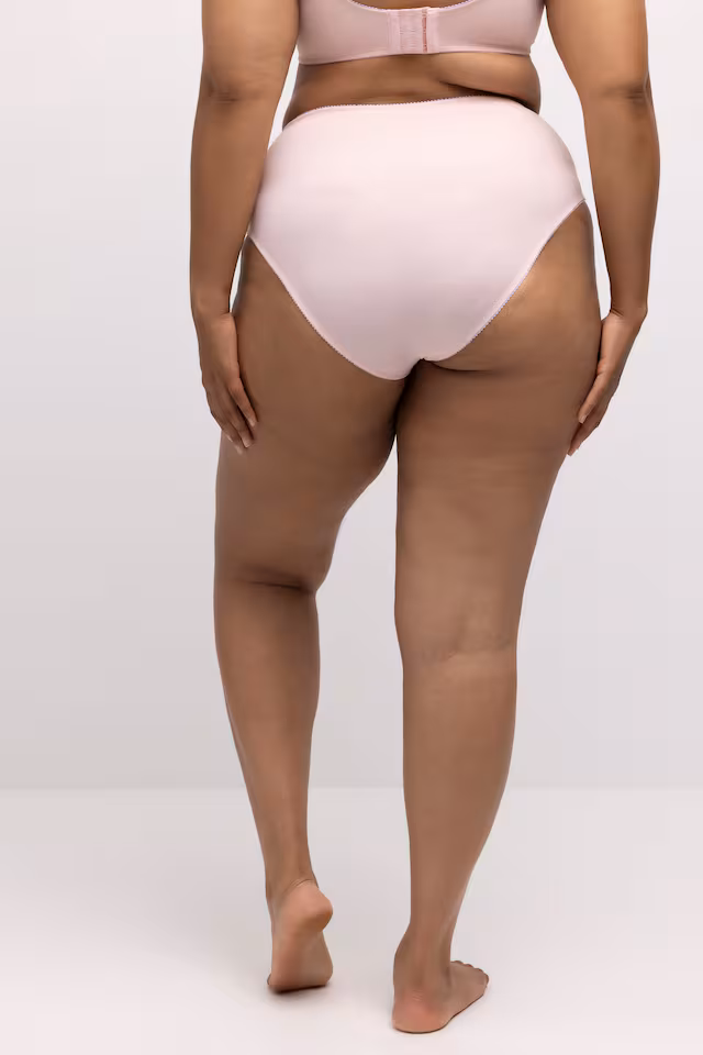 Lace Trim Seam Detail Stretch Microfiber Panty