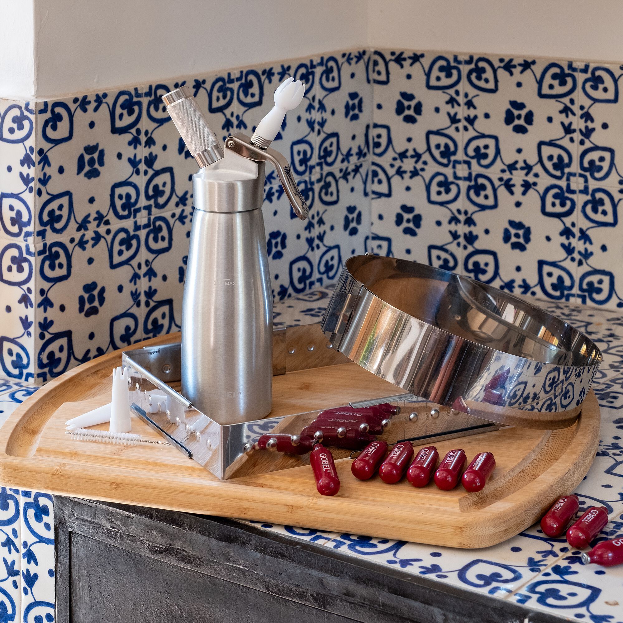 GOBEL - Cadre à opéra réglable en inox L16cm à L28cm - argenté