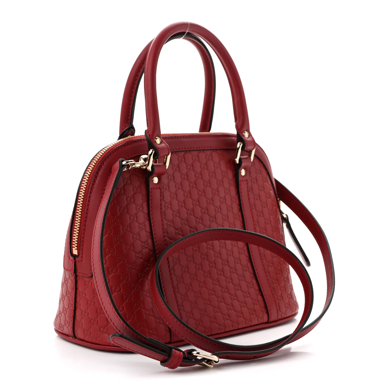 Soft Microguccissima Mini Dome Bag Rosso