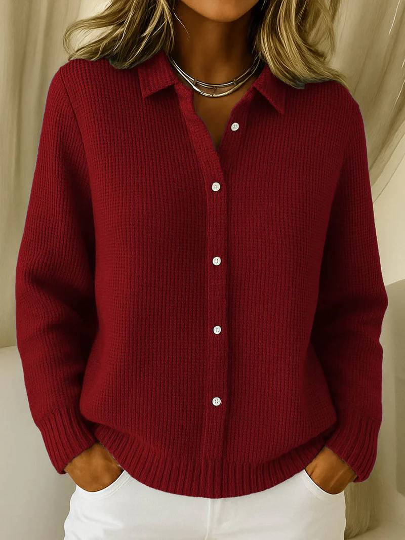 Blouse en maille côtelée douce