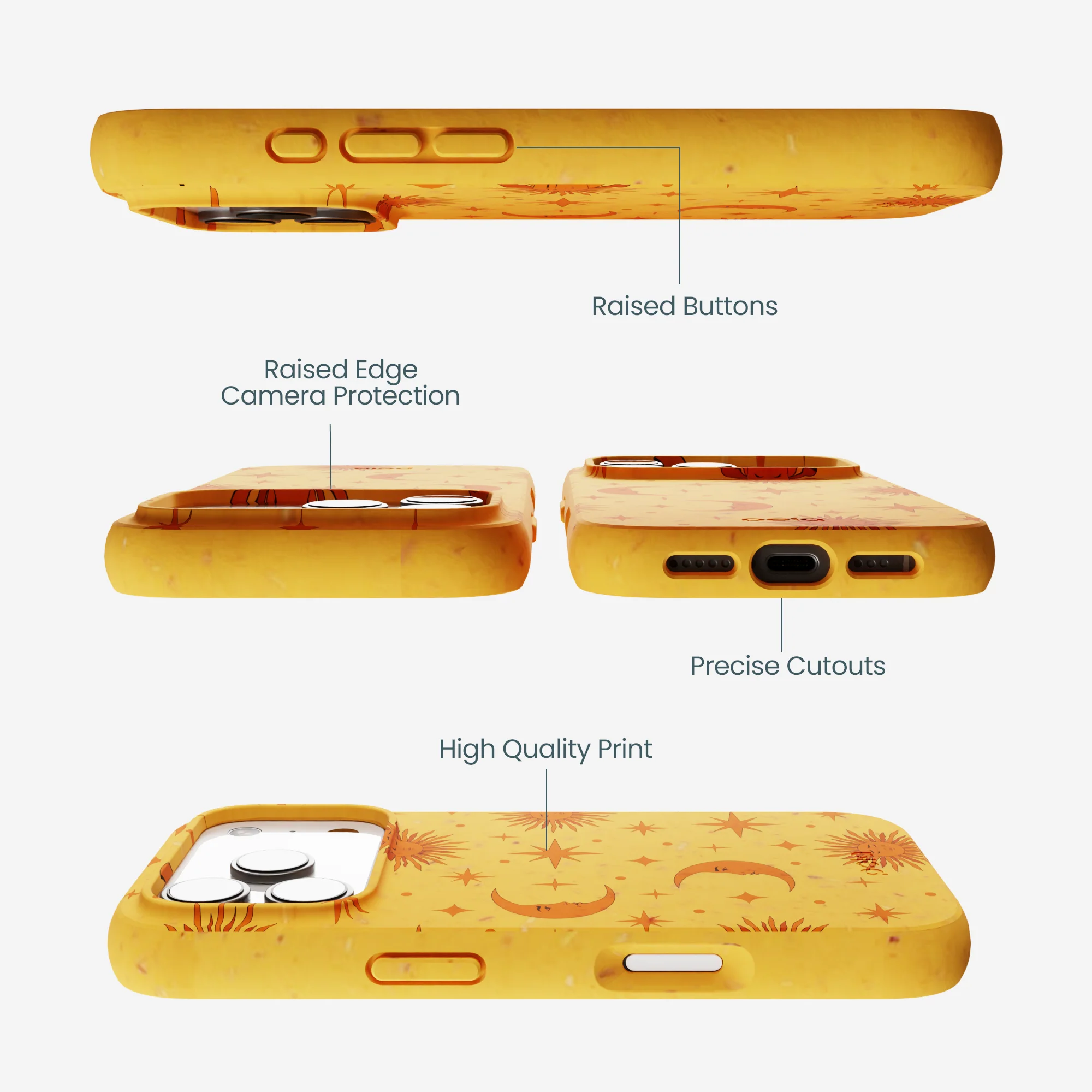 Honey Sun and Moon iPhone 17 Pro Case