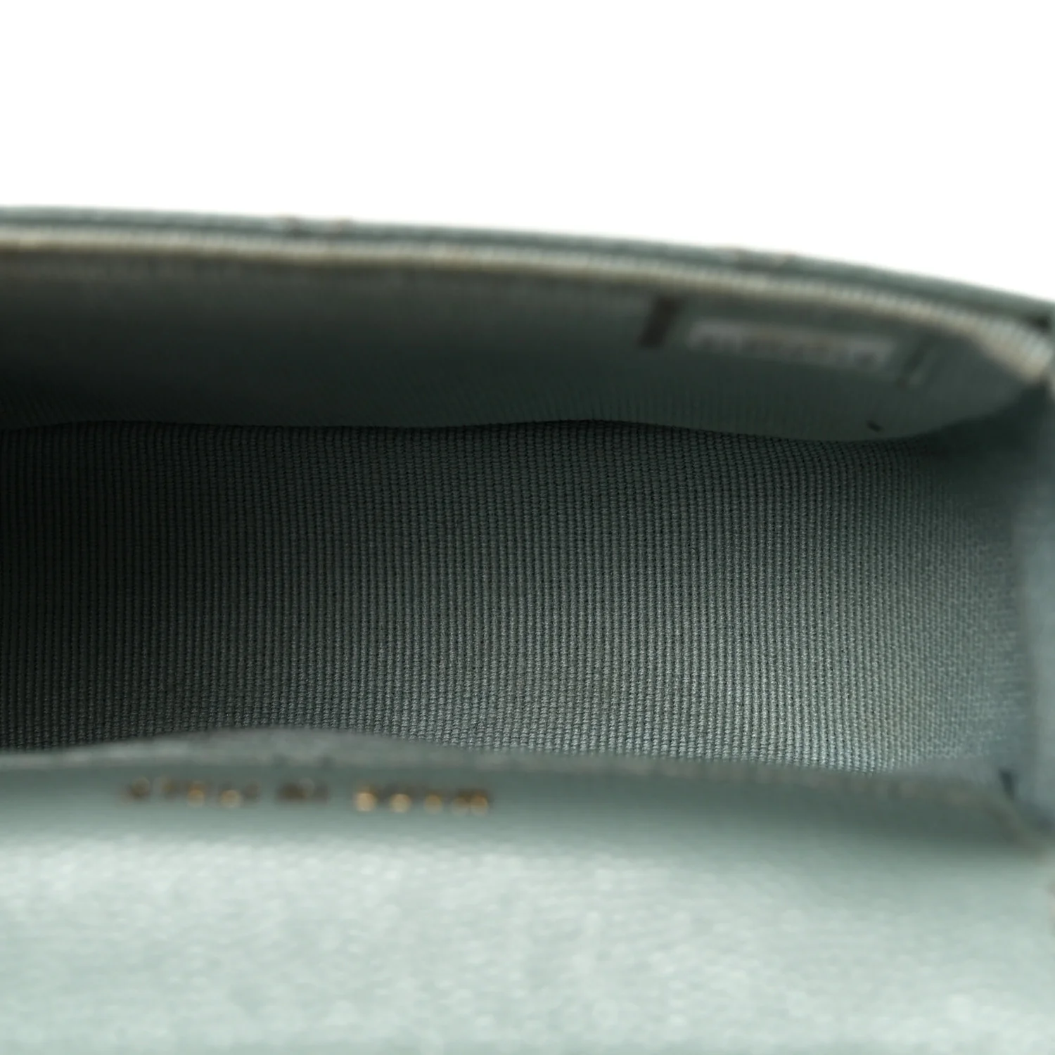 Caviar Quilted Mini Clutch With Chain Light Green