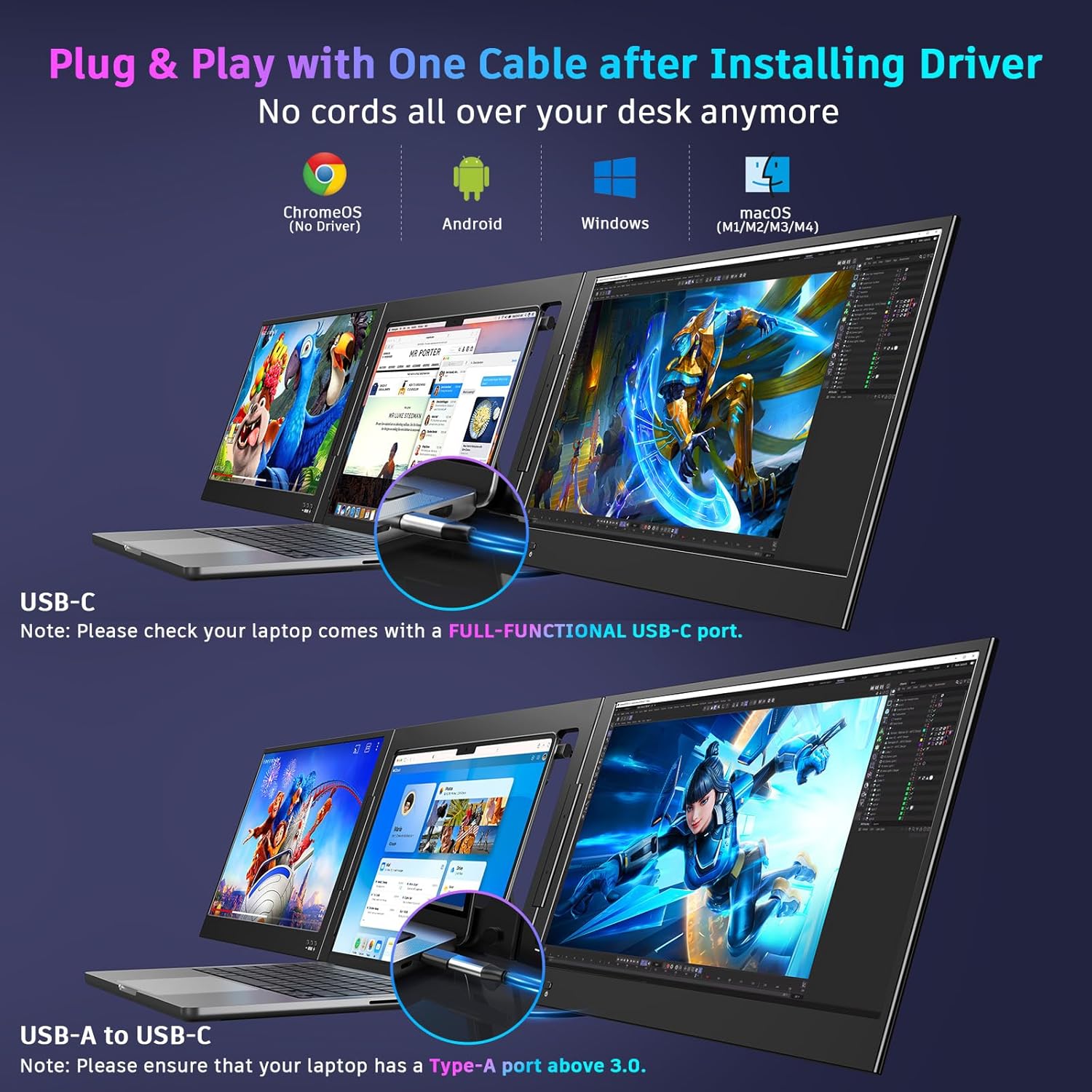 QQH Laptop Screen Extender  15.6
