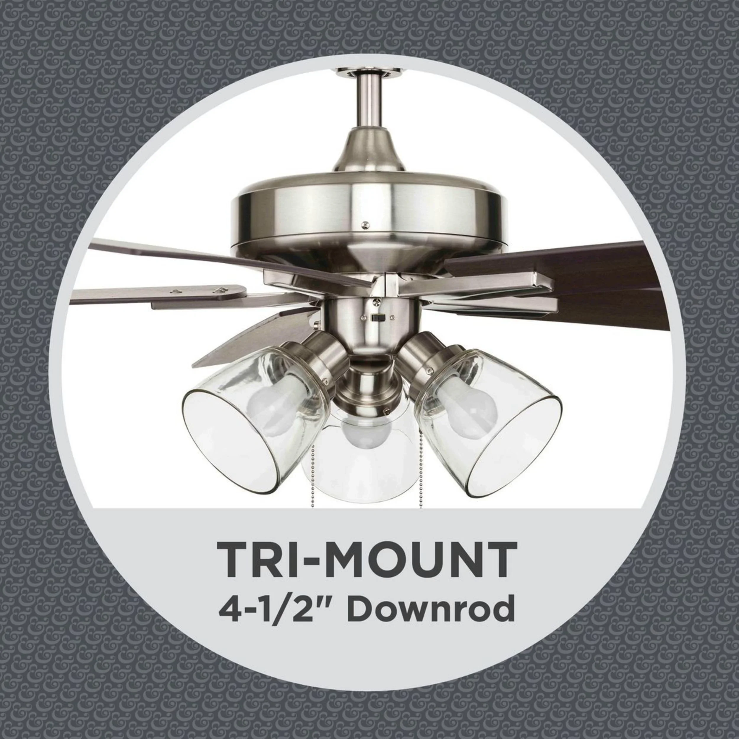 Better Homes & Gardens 52 Bronze Transitional Ceiling Fan, 5 Reversible Blades, 3 LED Bulbs Included