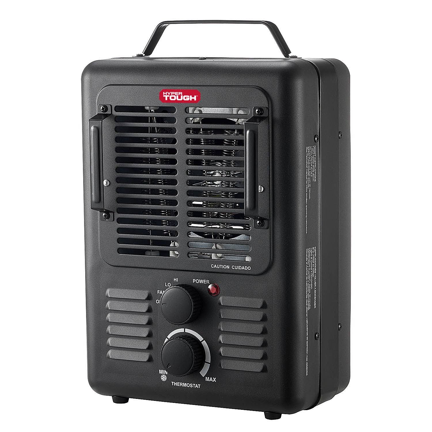 Hyper Tough 1500W Utility Space Heater, Size: 10.24 inch x 6.89 inch x 15.91 inch, Black