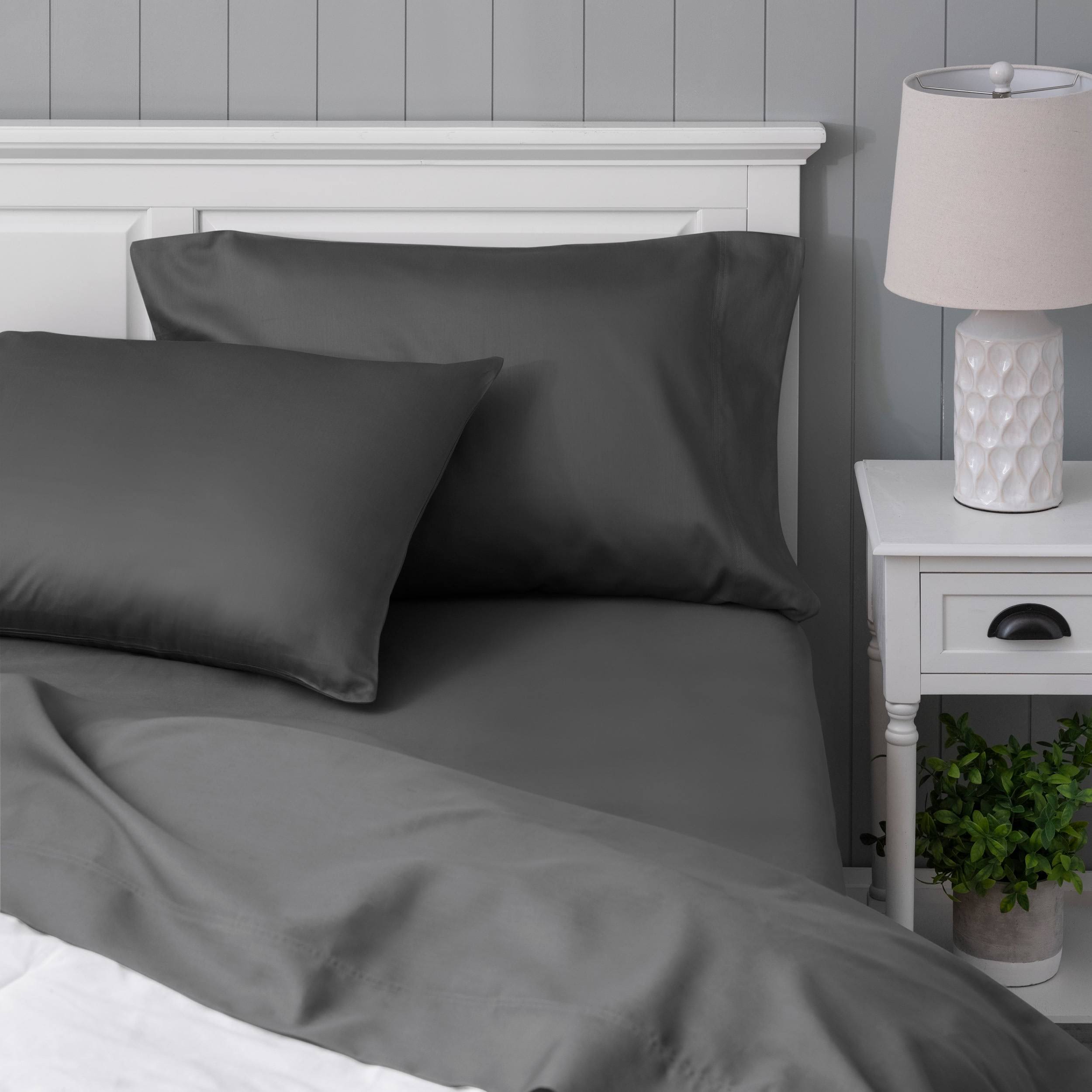 Better Homes & Gardens Signature Soft Cotton & Rayon Made from Bamboo Pillowcase Set, King, Soot Grey,, Size: King Pillowcase
