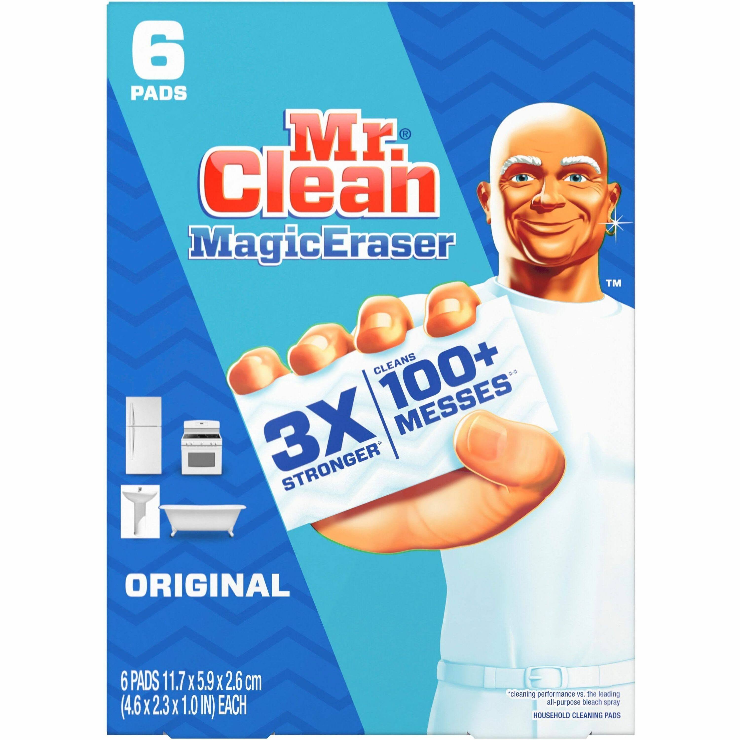 Mr. Clean Cleaning Pads, Household, MagicEraser, Original - 6 pads