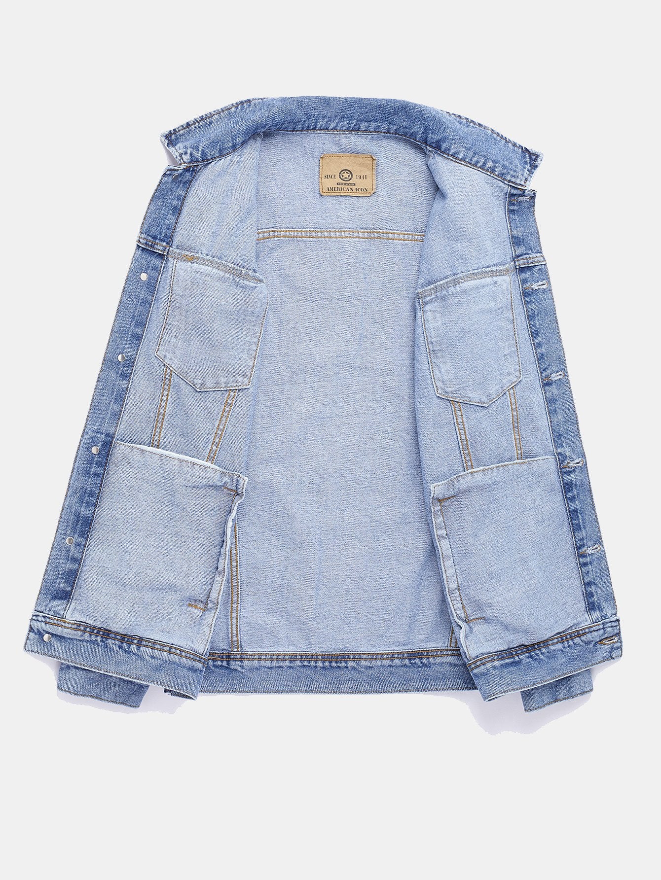 veste en jean délavée