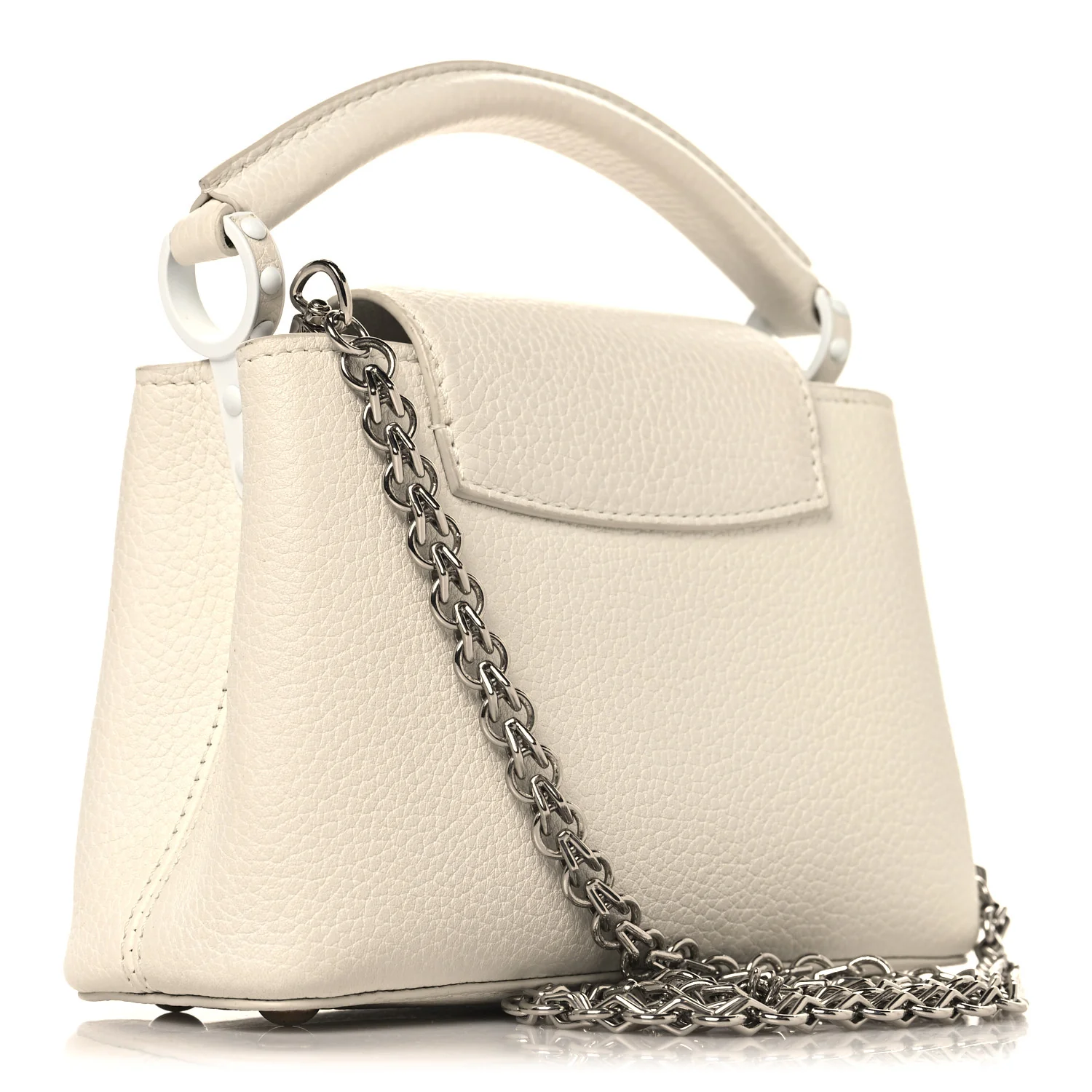 Taurillon Mini Capucines Monochrome  White