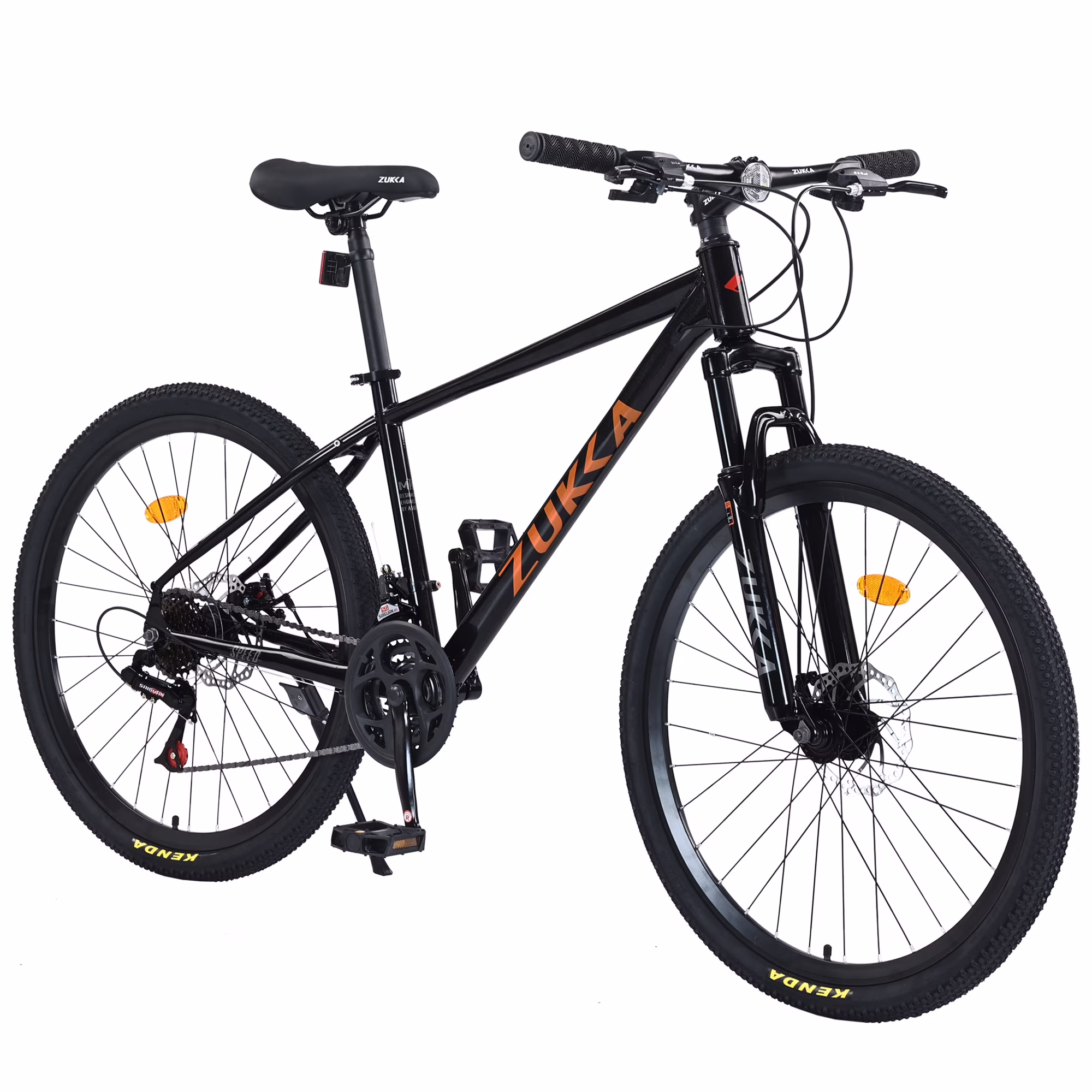 26" Mountain Bike for Men/Women,24 Speed Adult Bicycle Suspension Fork,Fits Riders 5'4" 6'2"Red(Red) - Image 3