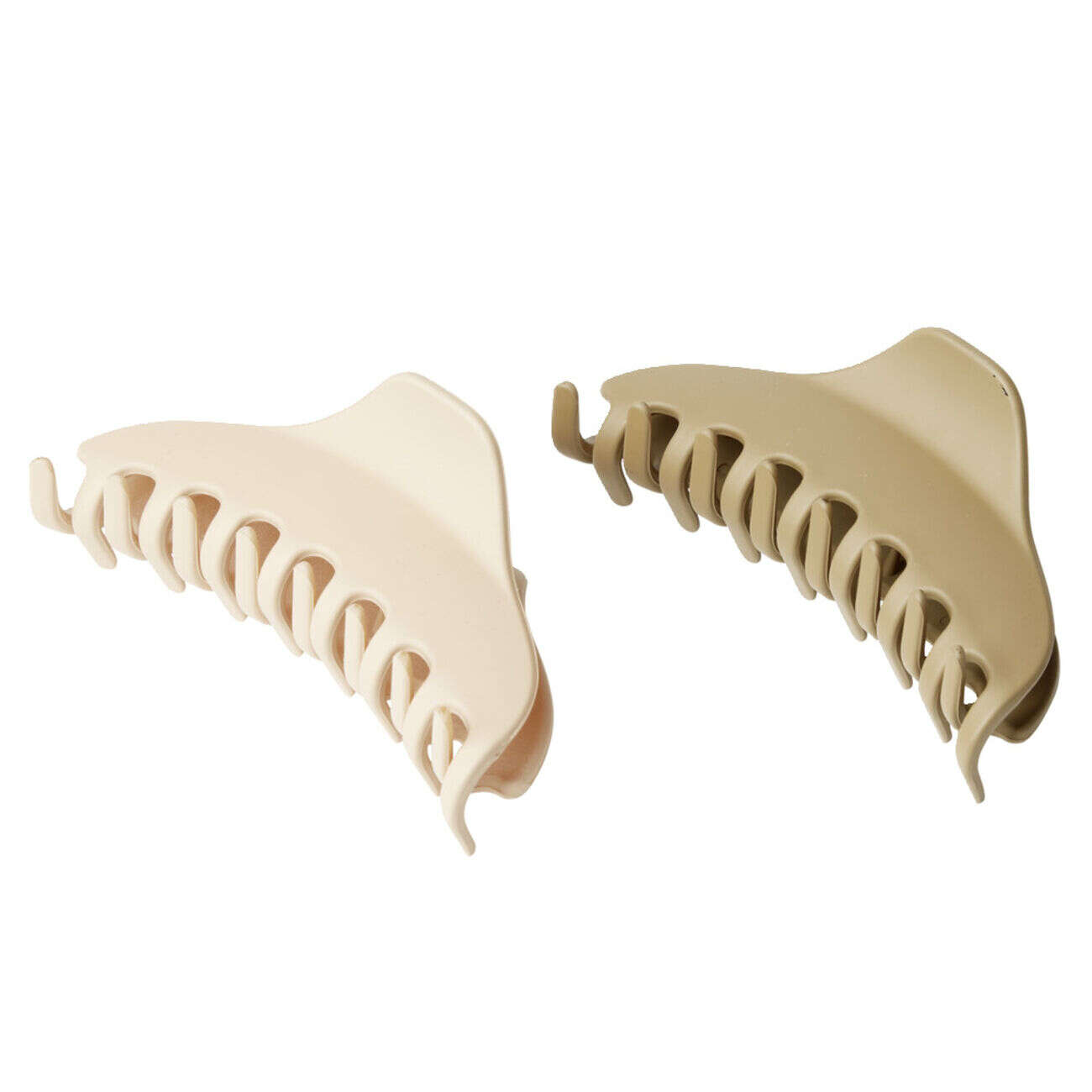 Pince à cheveux plastique marron L11cm