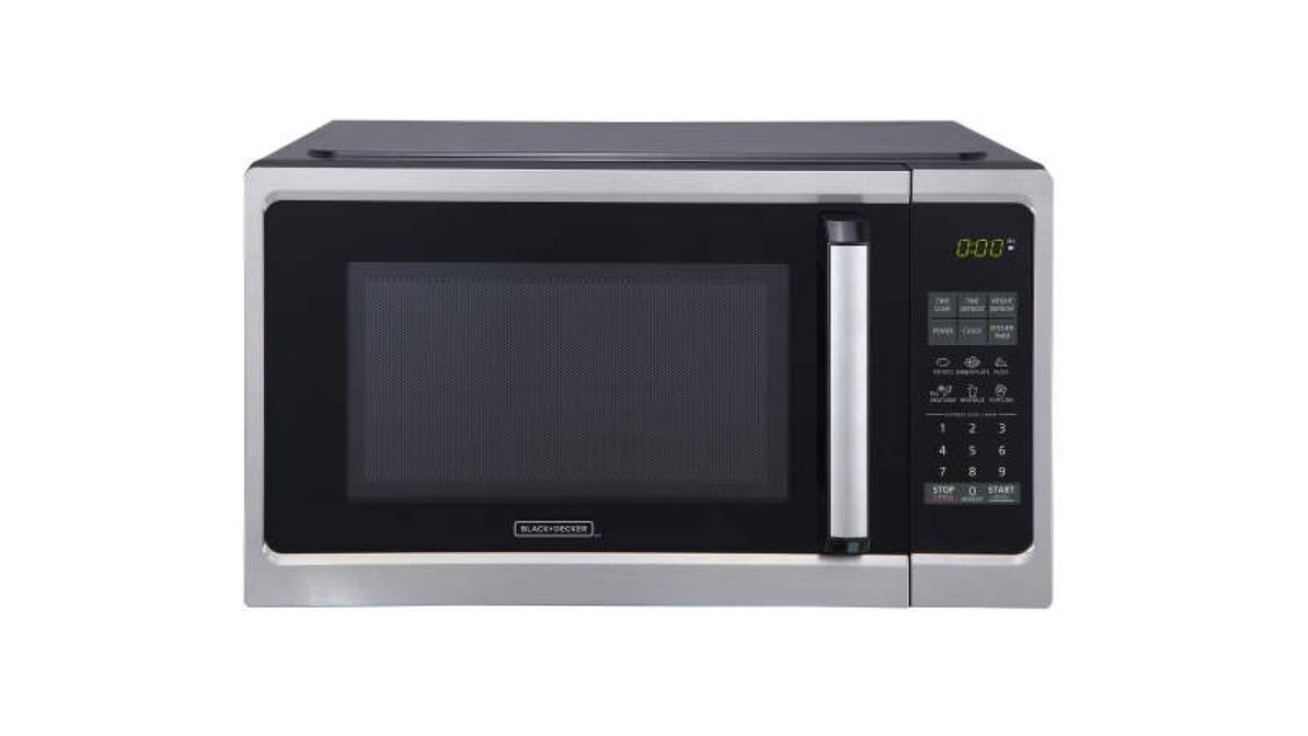 Black + Decker - 0.9 Cu. ft. Professional Countertop 900W Stainless Steel Microwave Oven