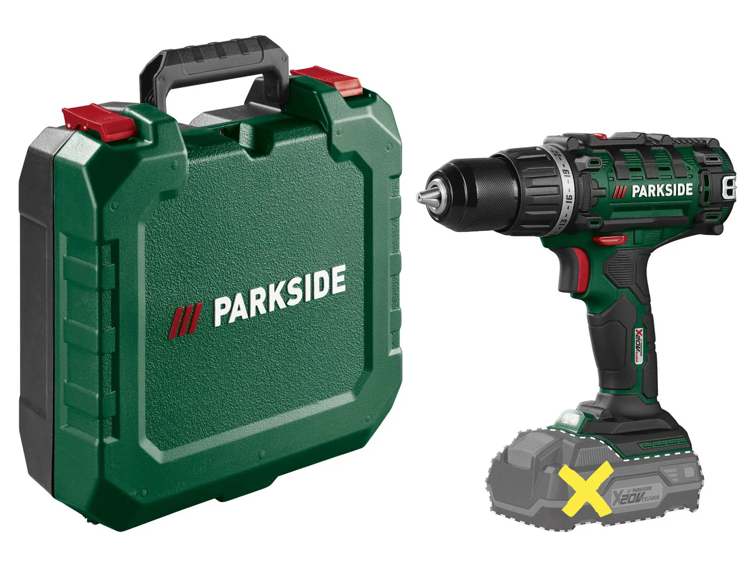 PARKSIDE Perceuse-visseuse sans fil PABS 20 Li I9, 45 Nm, 20 V