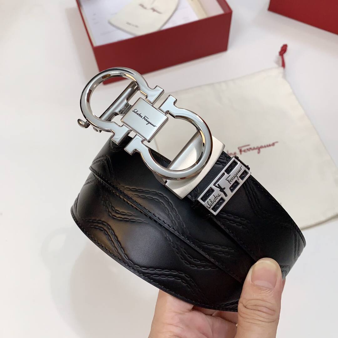 FERRAGAMO  イタリア輸入革  プレミアム純鋼自動バックル