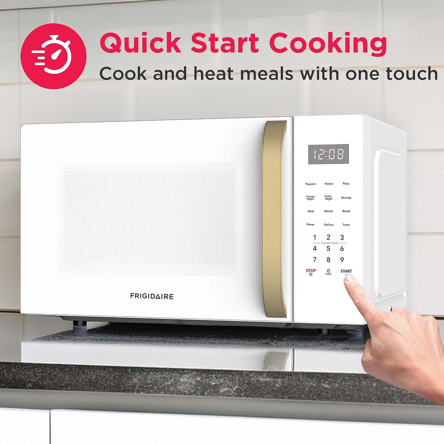FRIGIDAIRE 1.05 cuft. Retro Microwave, WhiteGold