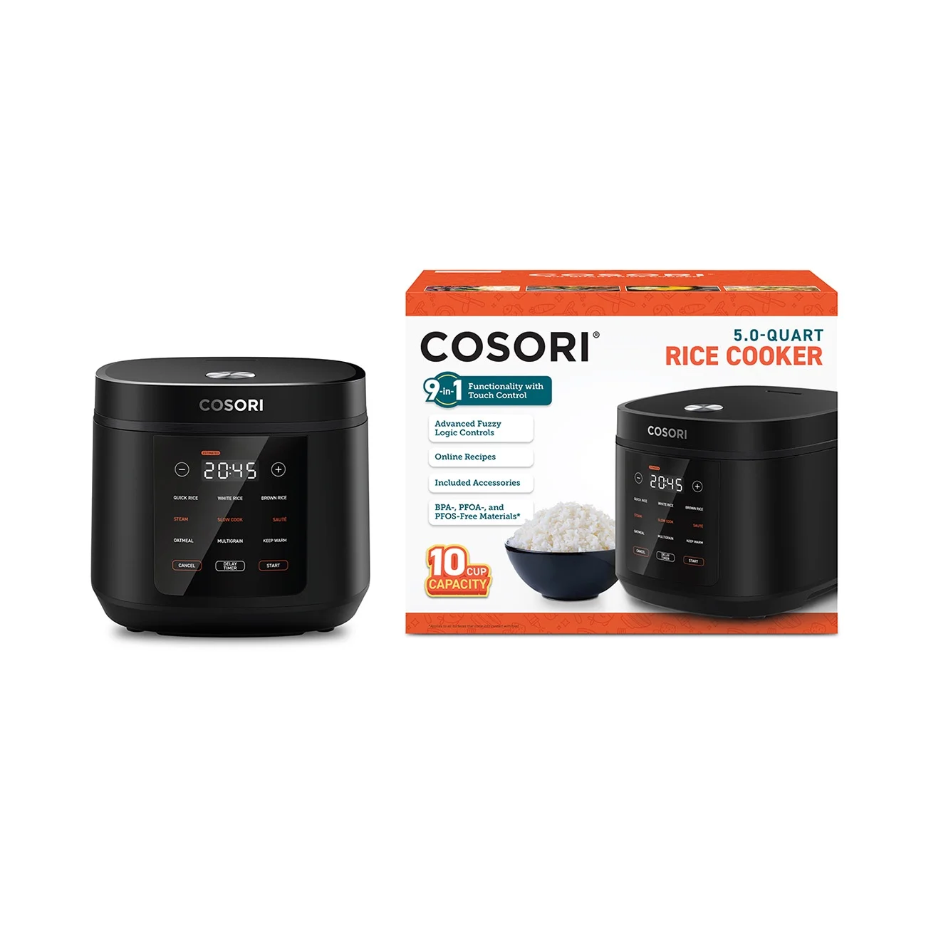 Rice Cooker with Ceramic Coating 5.0 Quart - Image 4