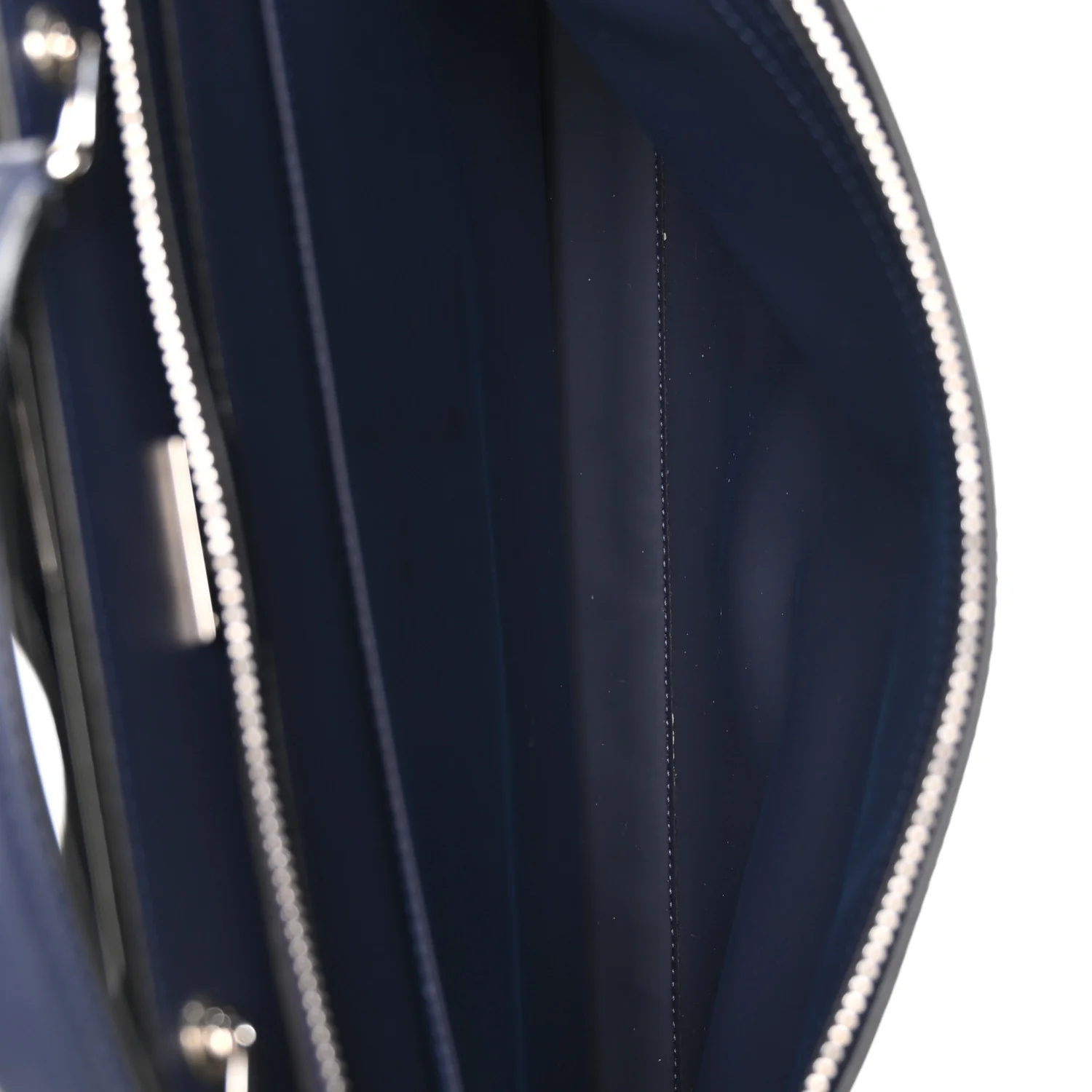 Calfskin Embossed Large Peekaboo Iconic Fit Satchel Blueberry