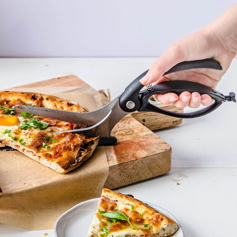 Pizzasaks 32 cm svart/stål