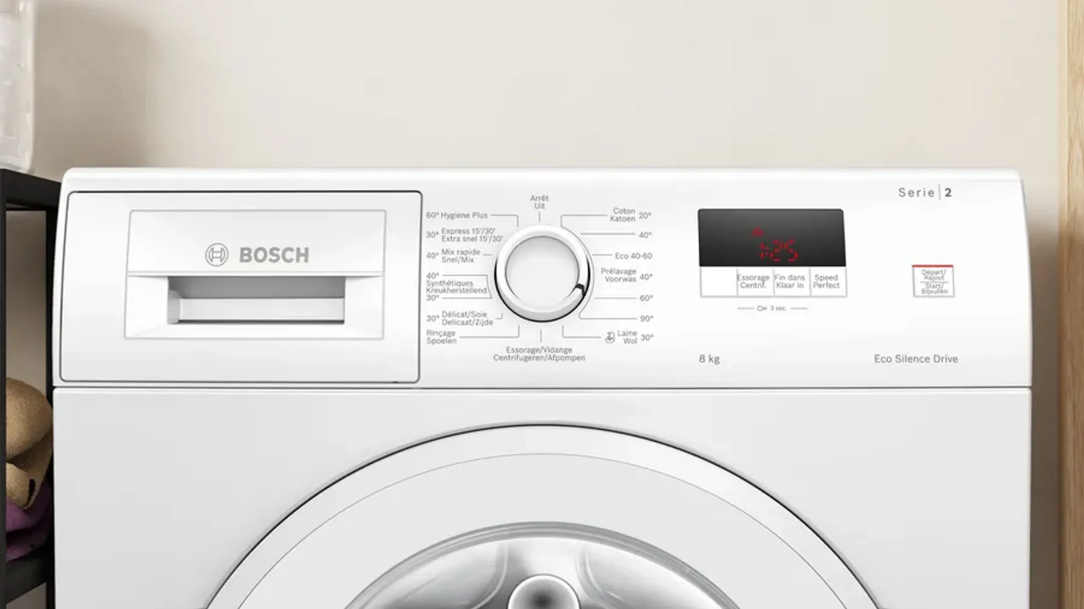 Bosch Wasmachine WGE03400FG Serie 2 SpeedPerfect 8 kg