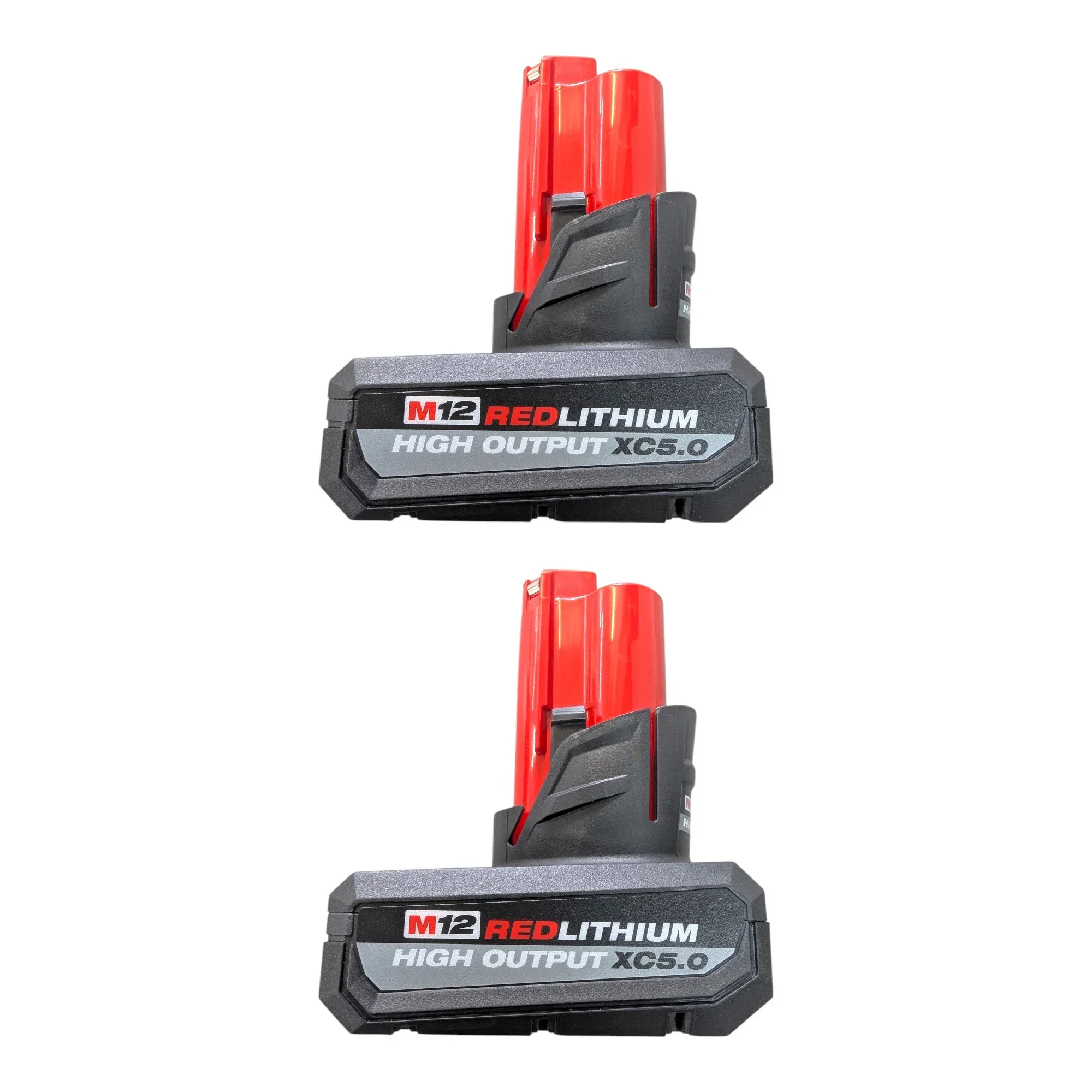 MILWAUKEE M12 REDLITHIUM HIGH OUTPUT XC5.0 Battery Pack Kit (Model 48-59-2450P) �C Includes 2 Batteries & 1 Charger - 25% More Power & Runtime