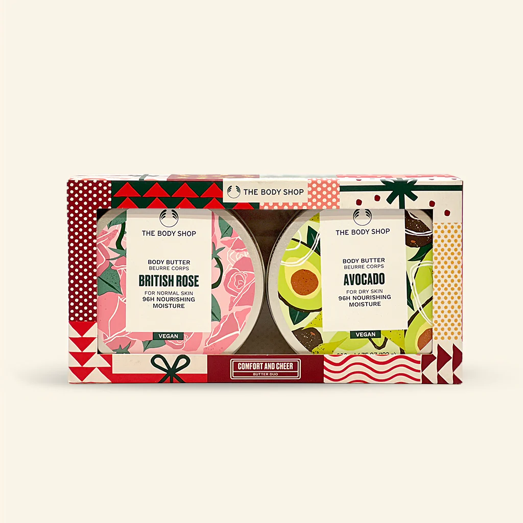 Comfort and Cheer British Rose & Avocado Body Butter Duo