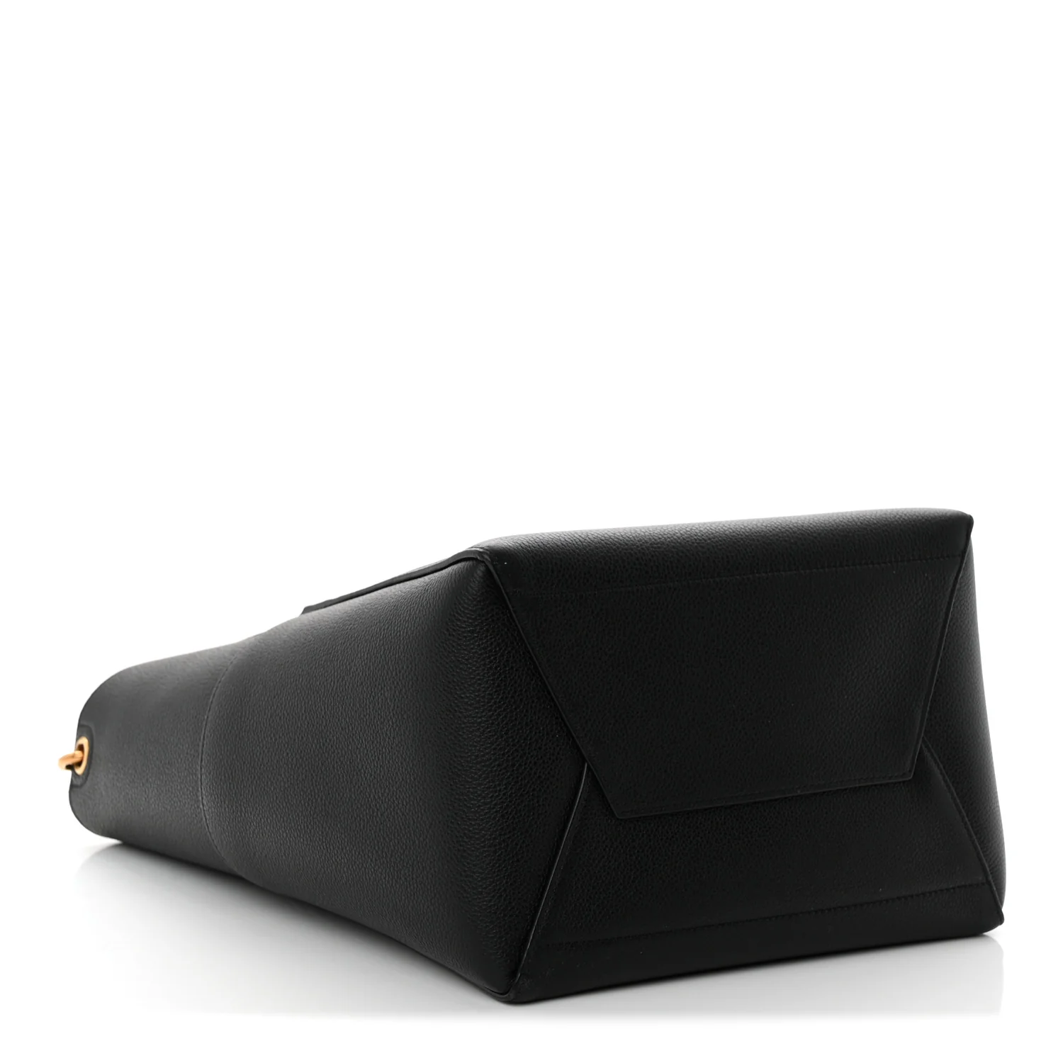Soft Grained Calfskin Sangle Bucket Bag Black