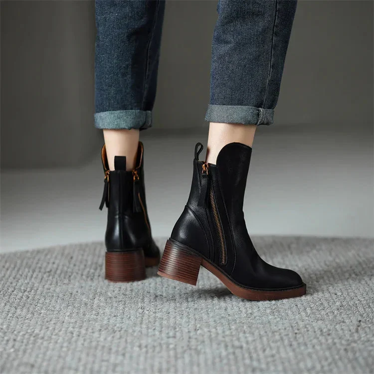 Bottines en cuir élégantes pour un style quotidien