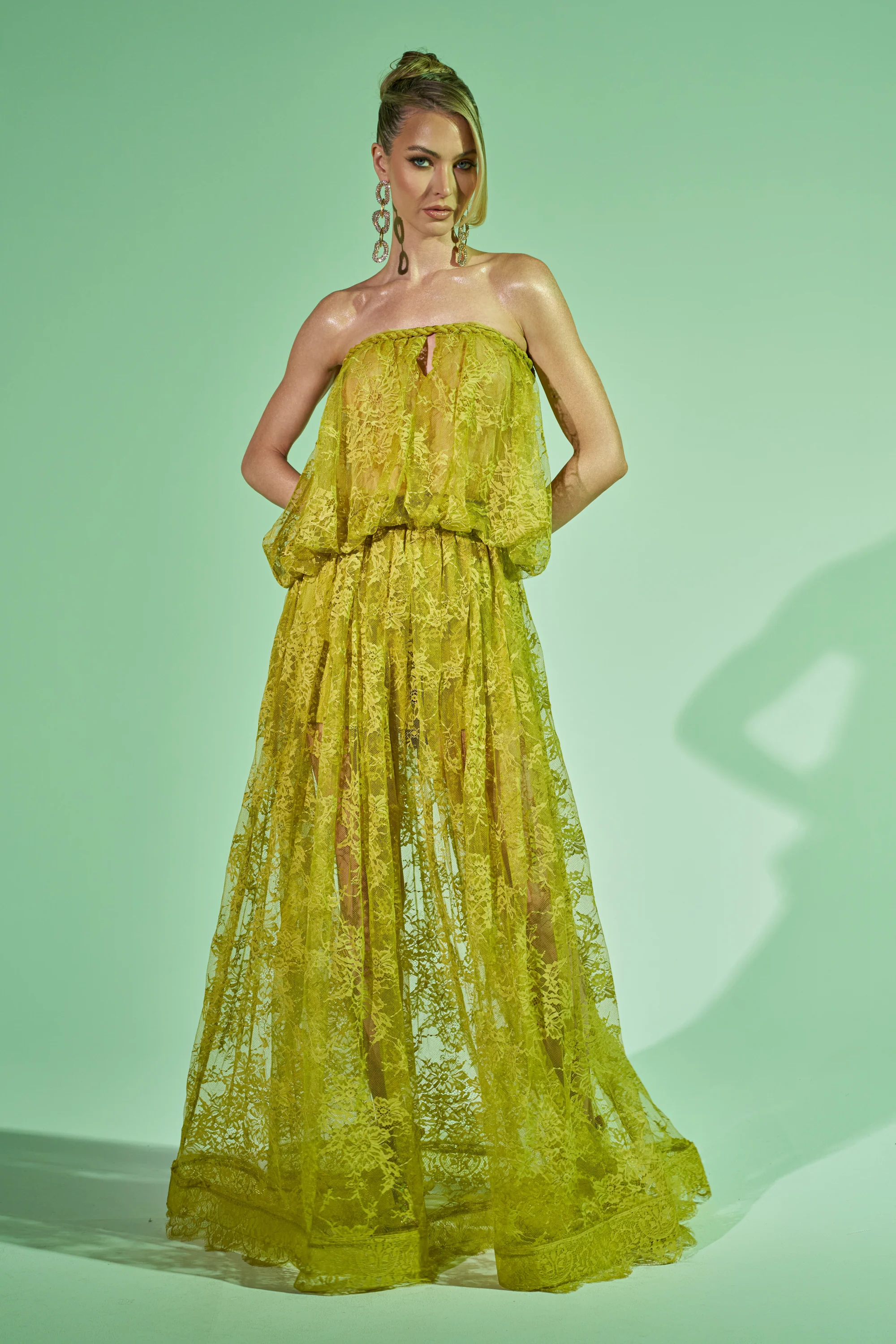 HANNAH LACE MAXI SKIRT - Akira Store