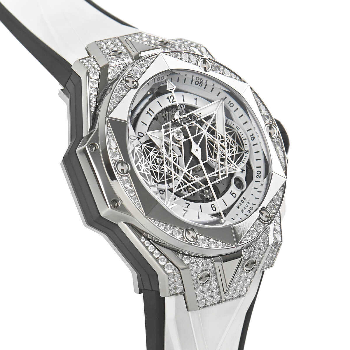 ウブロ ビッグバン ウニコ サンブルーII チタニウム パヴェ 418.NX.2001.RX.1604.MXM20